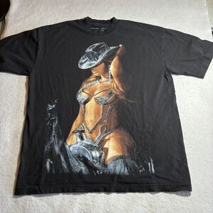 Beyonce Renaissance World Tour Black T Shirt Large Cotton Made USA